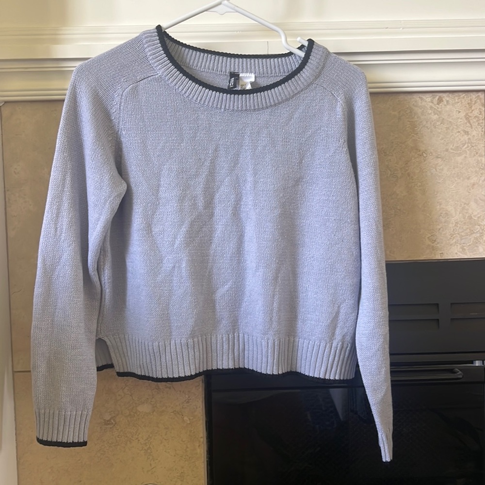 H&M Divided Crop Sweater Lavender